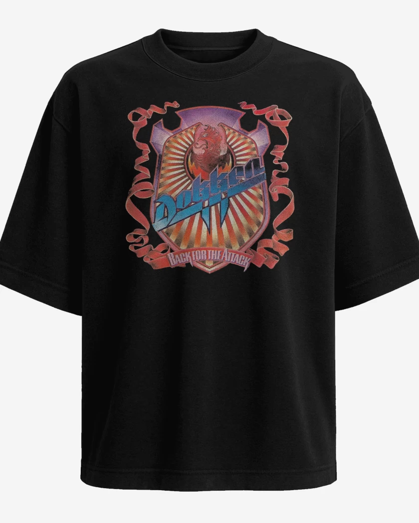 Polera Oversize Back For The Attack Dokken
