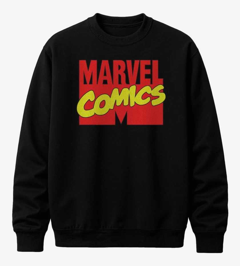 Poleron polo Negro de Marvel Comics