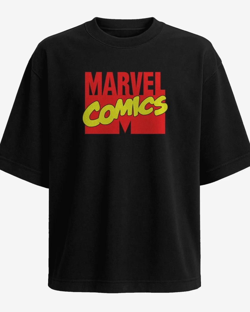Polera Oversize Negro de Marvel Comics