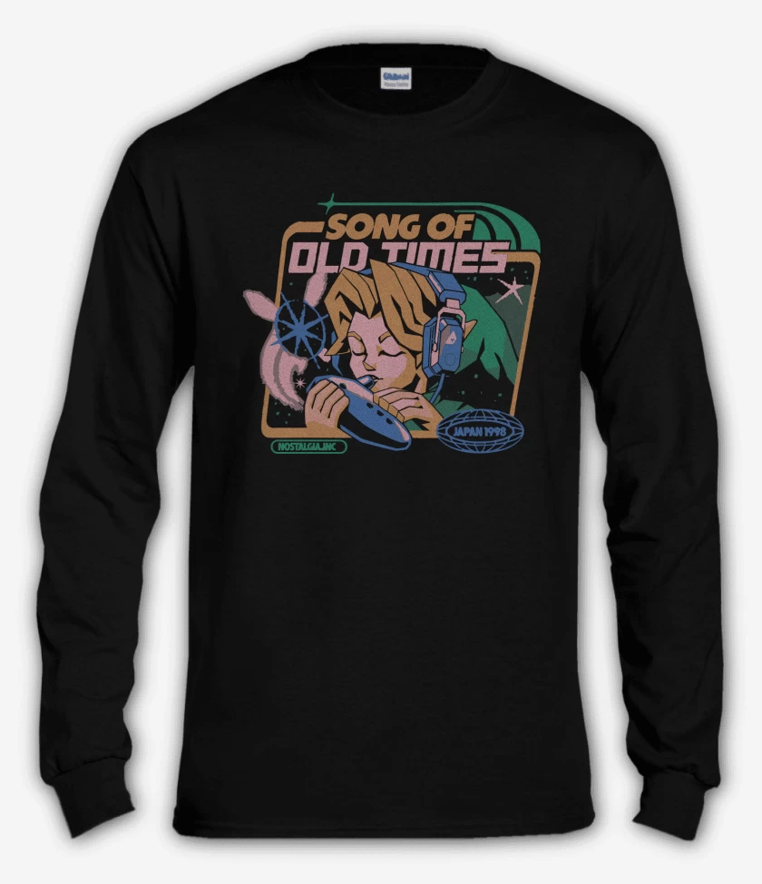 Polera manga larga Negro de Link Song of Old Times