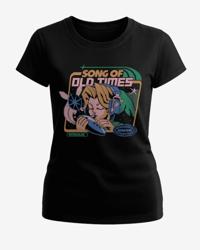 Polera de Mujer Negro de Link Song of Old Times