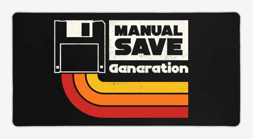 Mouse pad Gamer Negro de Manual Save Gen