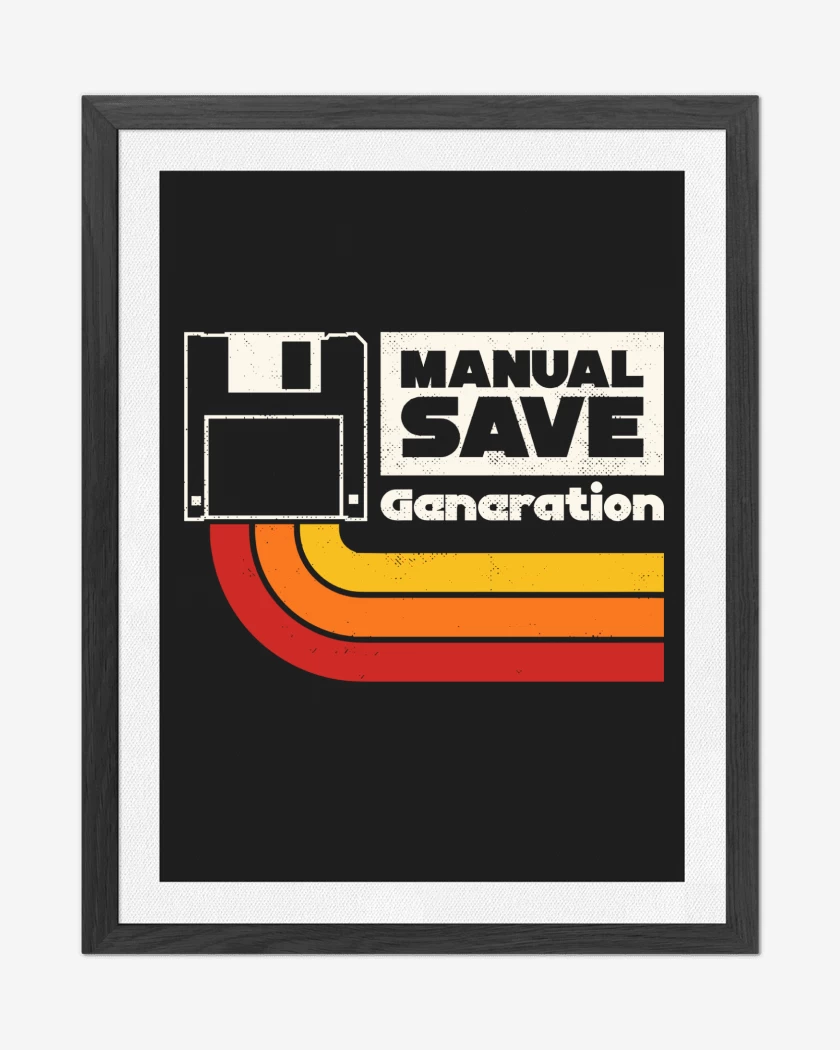 Cuadro decorativo Negro de Manual Save Gen
