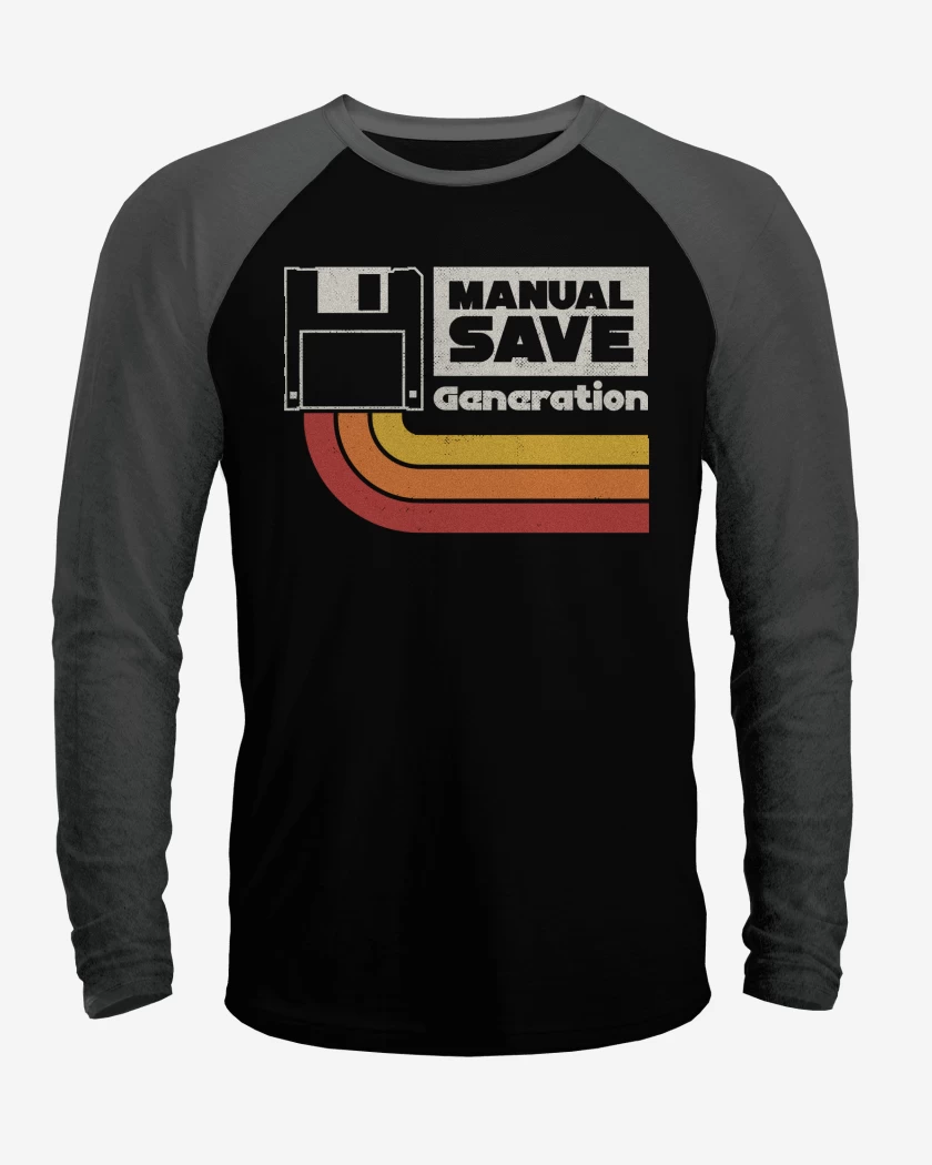 Polera Raglan Negro / Negro Heather de Manual Save Gen