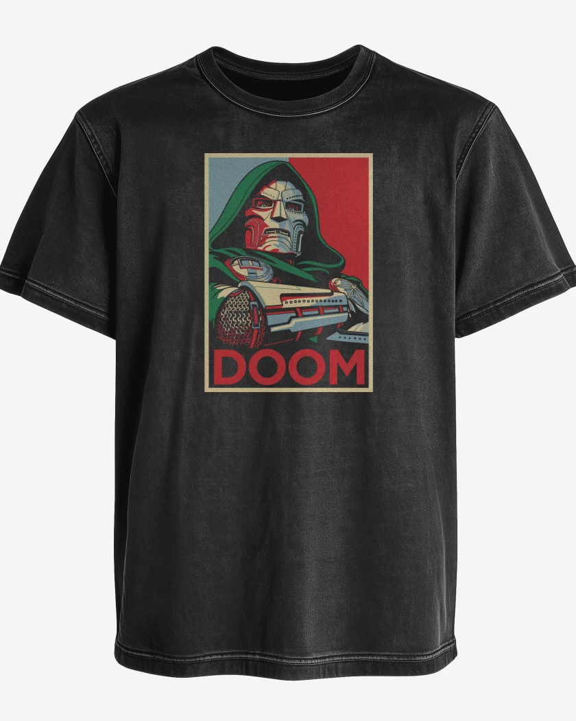 Polera desgastada Doom For President
