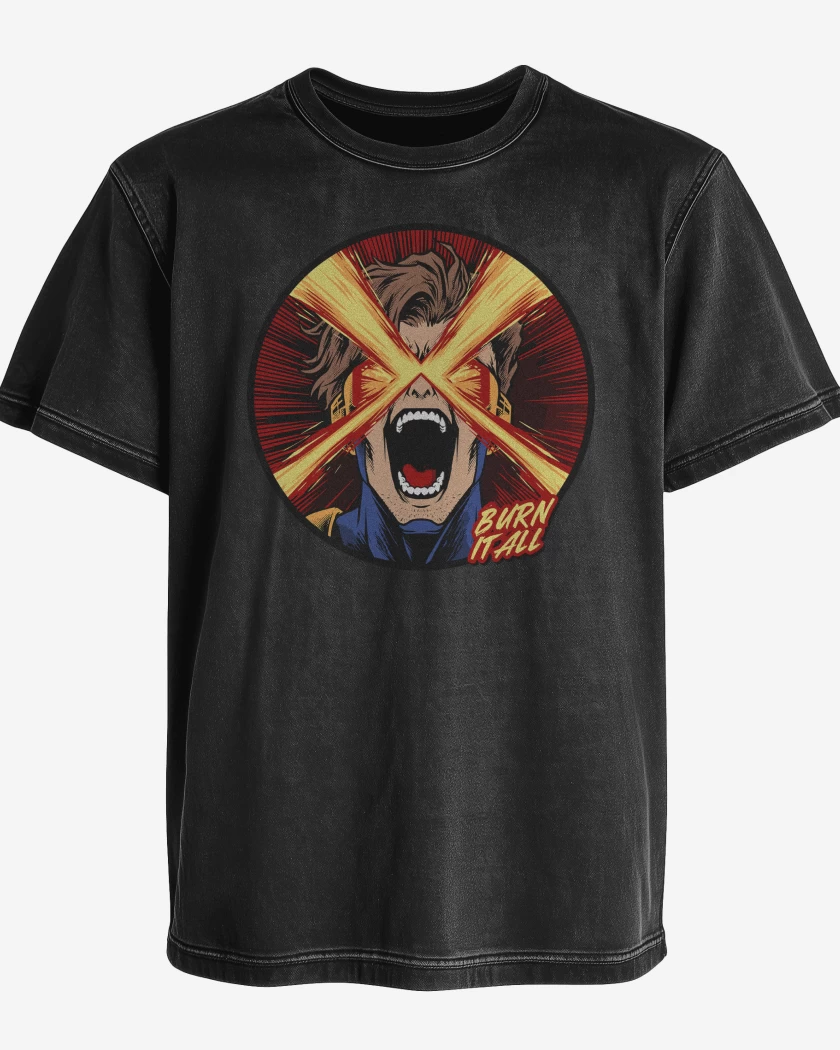 Polera desgastada Negro de Quemalo Todo