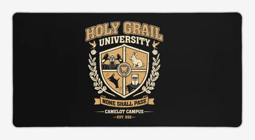 Mouse pad Gamer Negro de Santo Grial