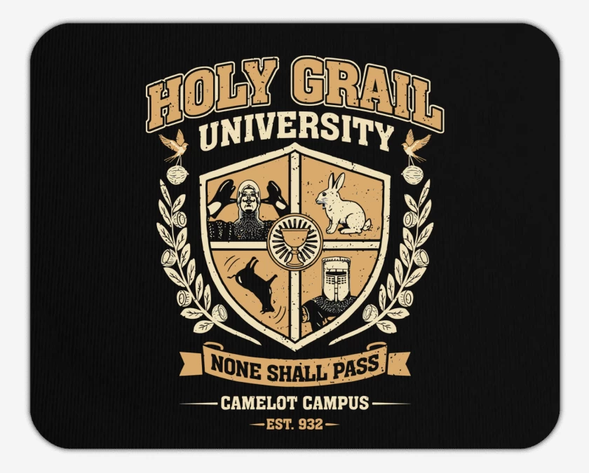Mousepad Negro de Santo Grial