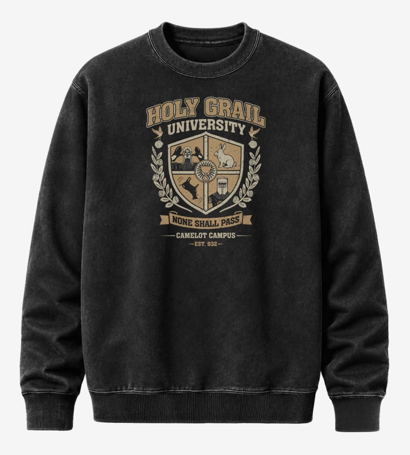 Poleron Polo Acid Wash Negro de Santo Grial