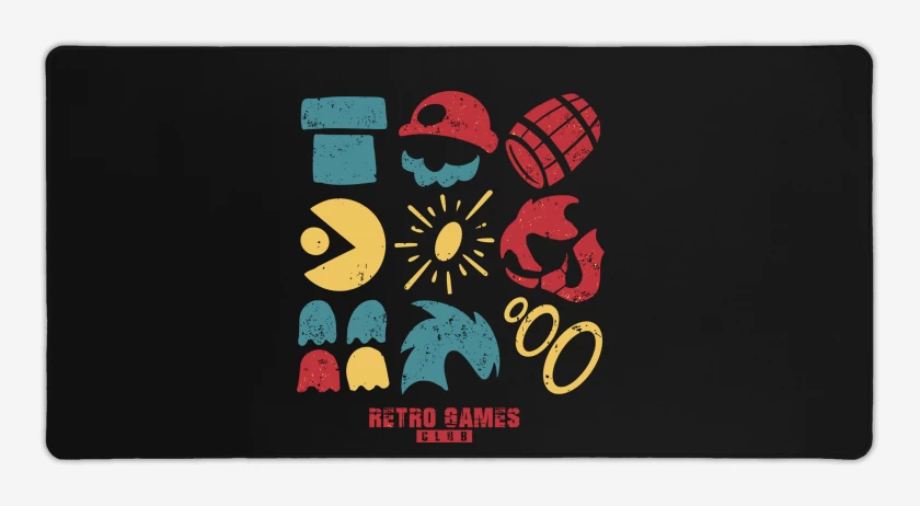 Mouse pad Gamer Negro de RetroGames Club
