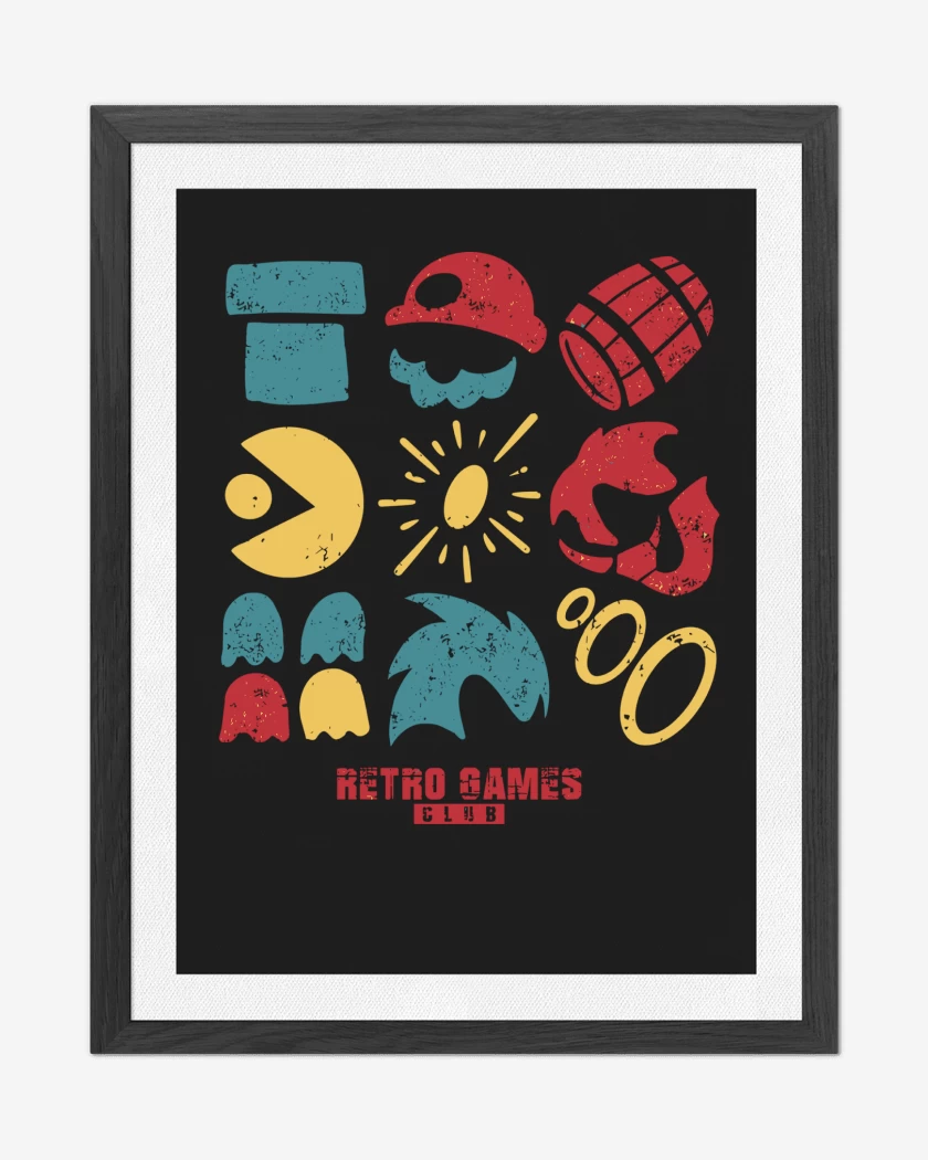 Cuadro decorativo Negro de RetroGames Club