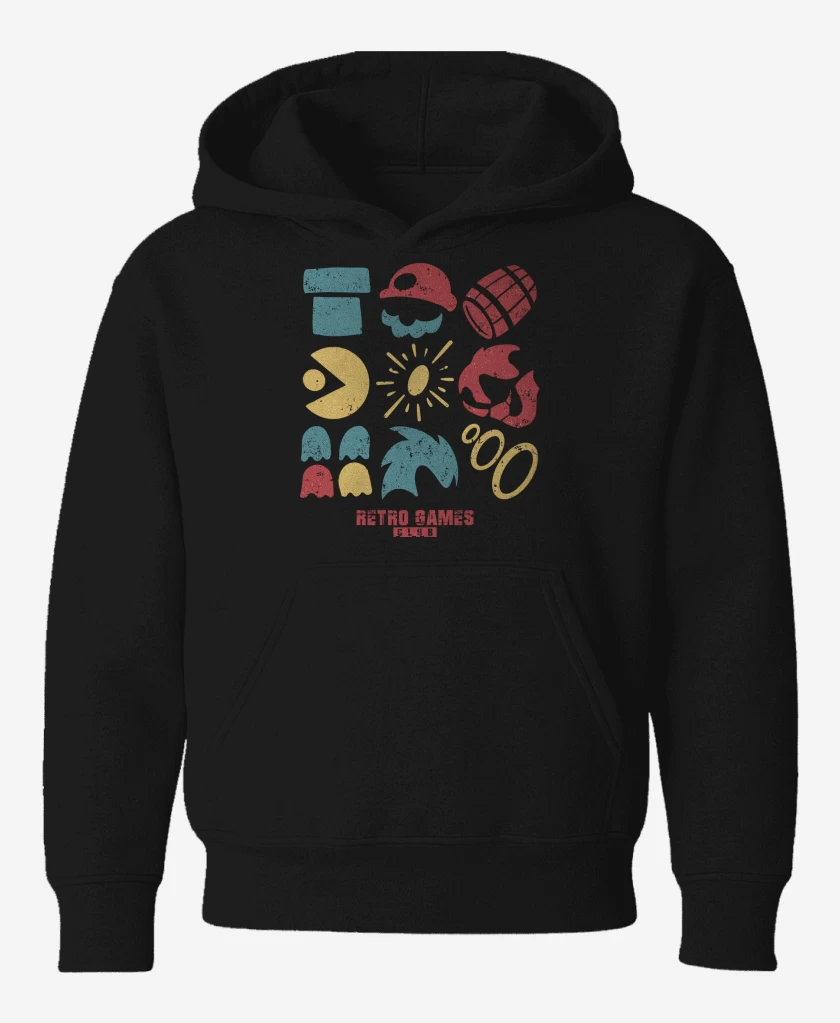 Poleron de niño Negro de RetroGames Club