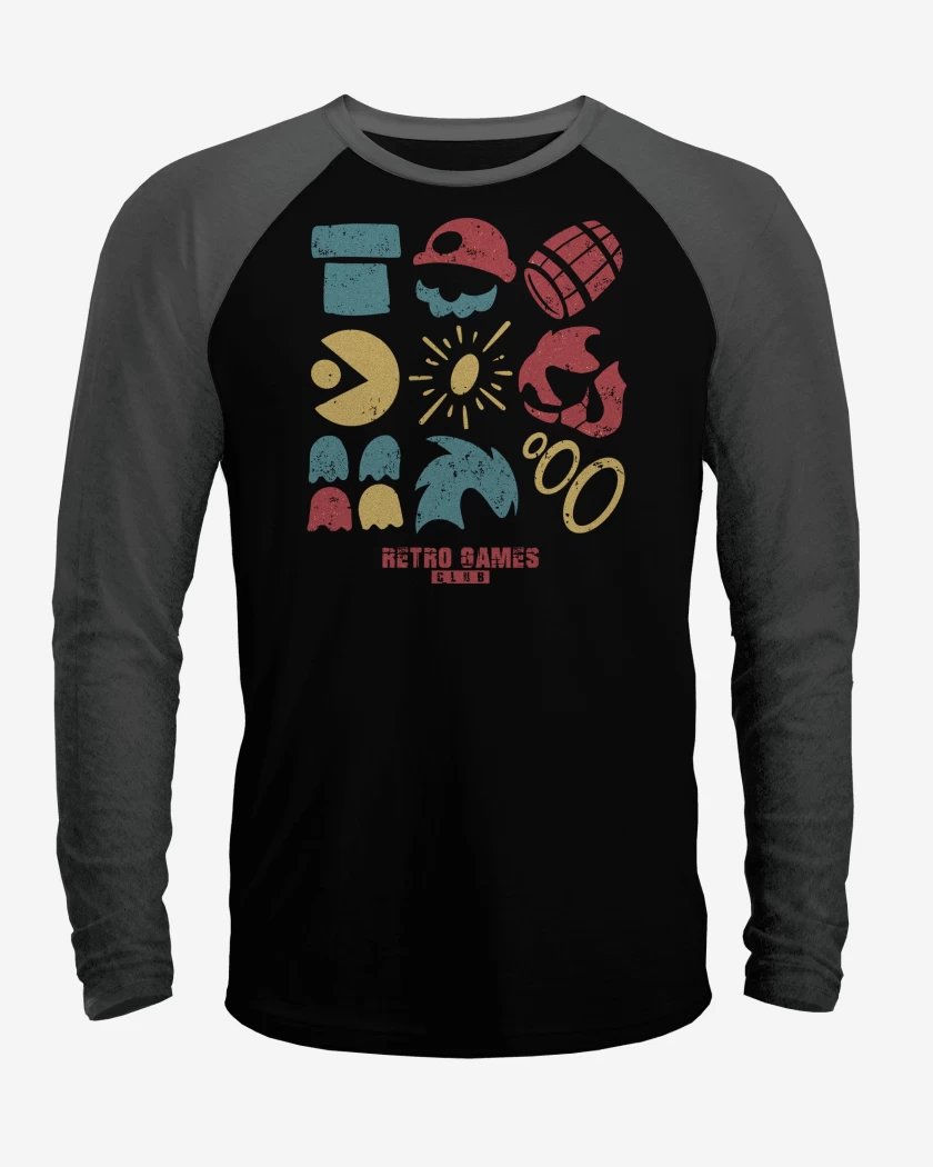 Polera Raglan RetroGames Club