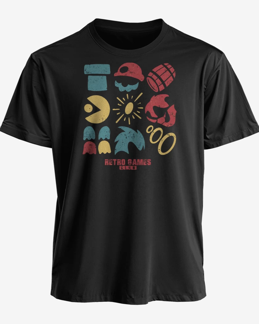 Polera premium Negro de RetroGames Club