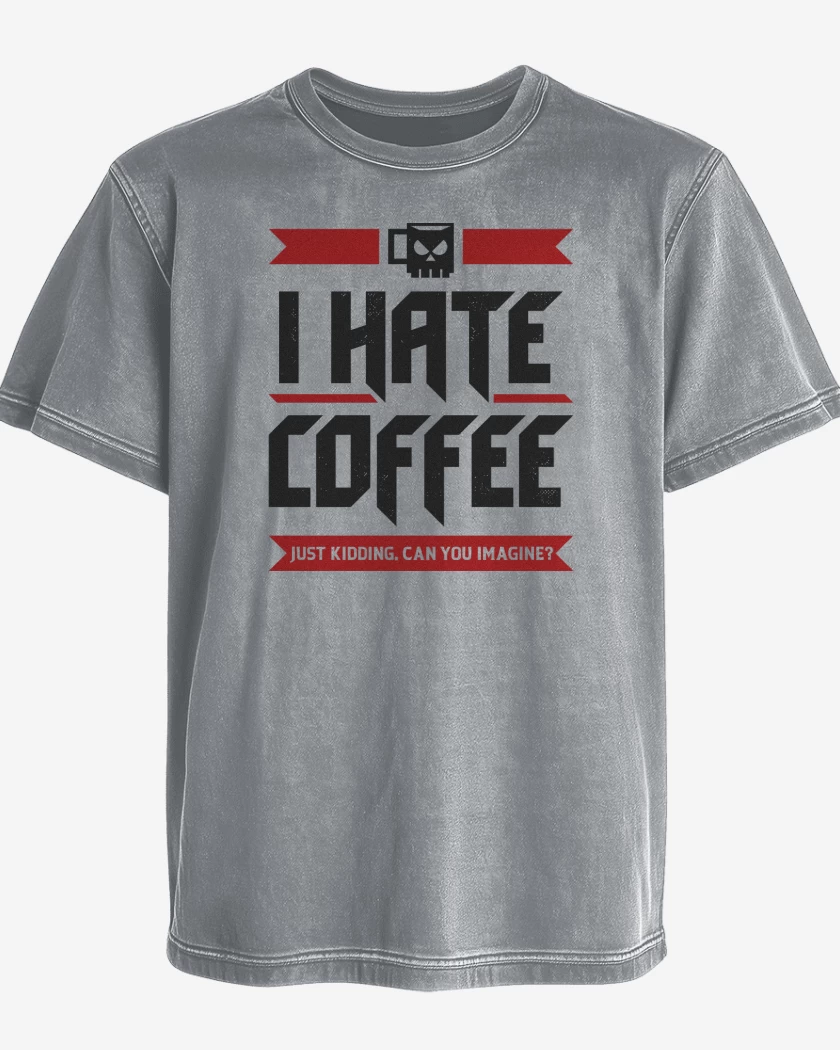 Polera desgastada Gris Melange de I Hate Coffee