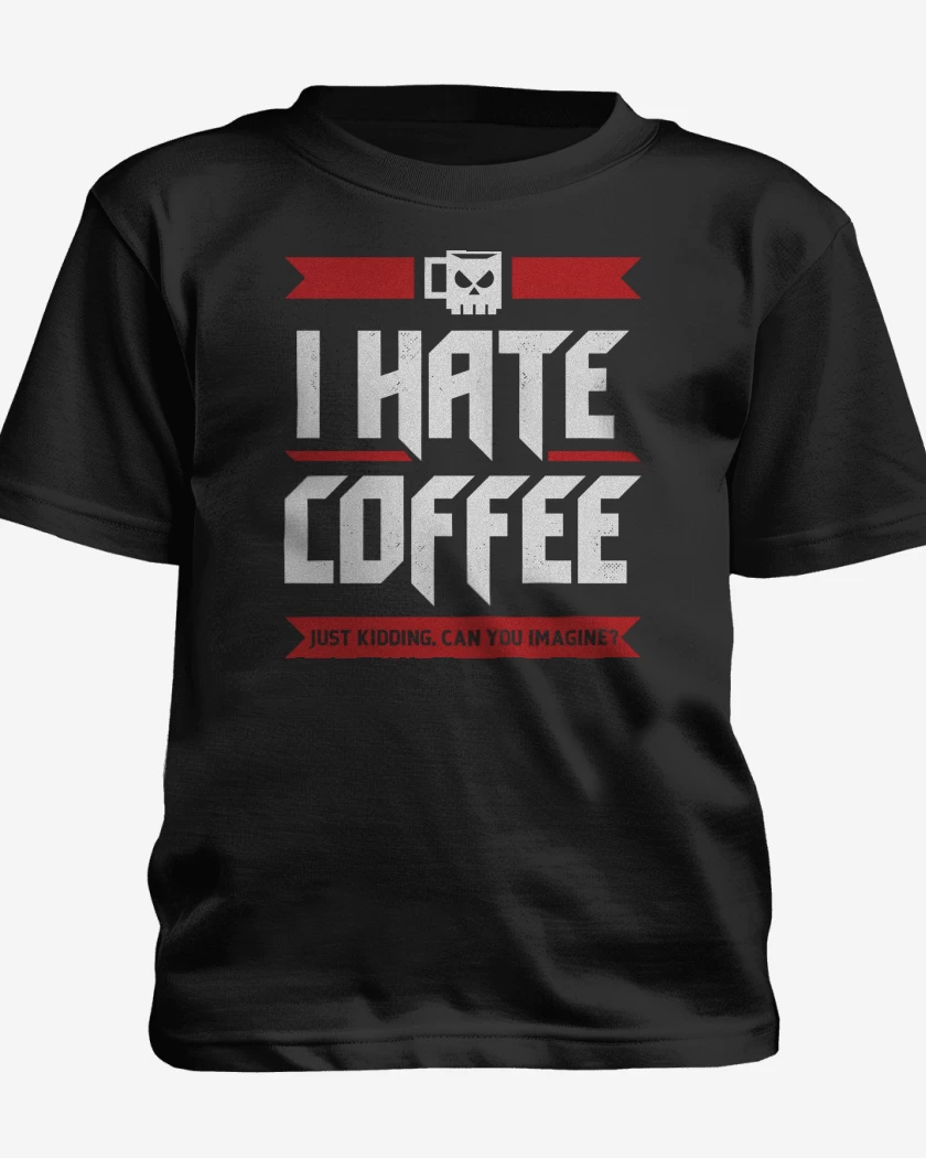 Polera de niño Negro de Odio el Café
