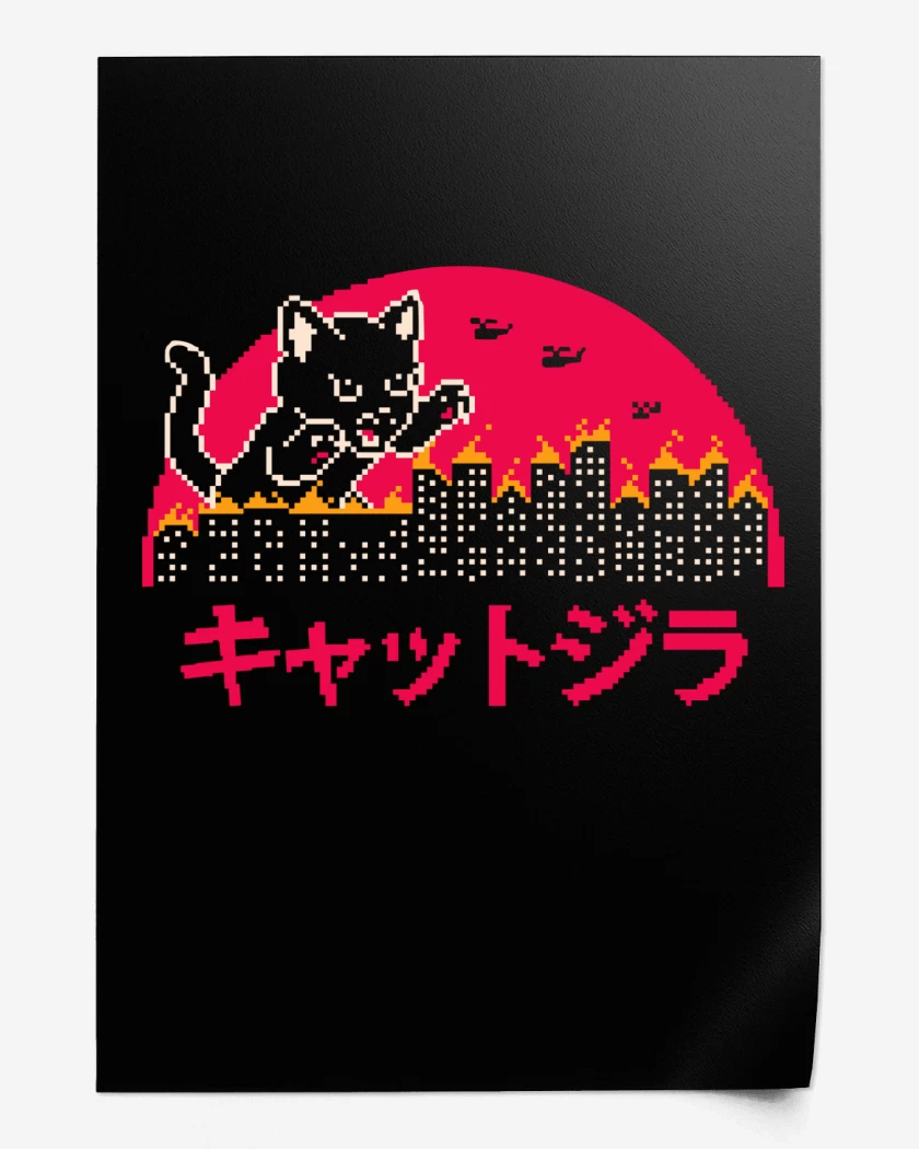 Print Catzilla Pixel