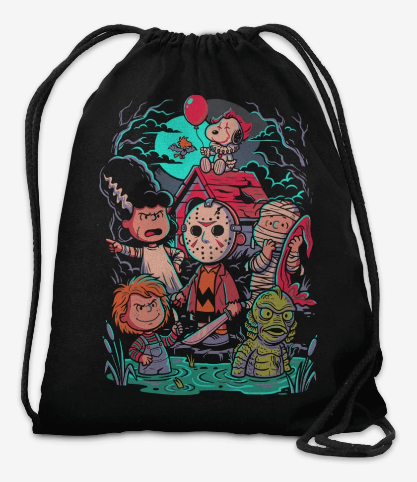Mochila Negro de Pequeños Monstruos 