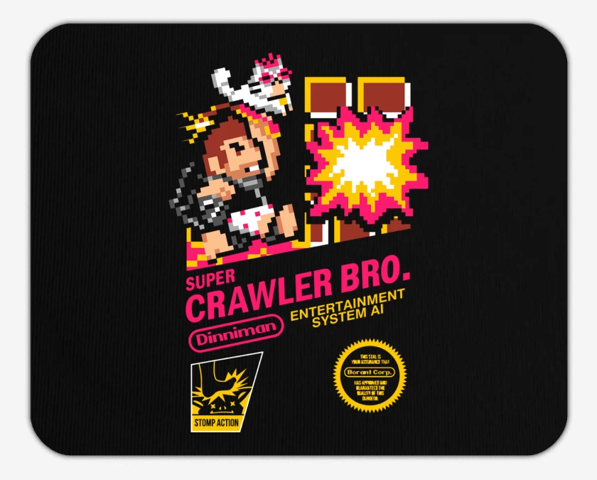 Mousepad Negro de Super Crawler Bro