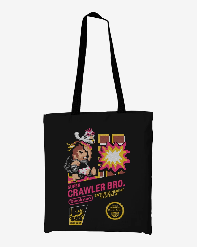 Totebag Negro de Super Crawler Bro