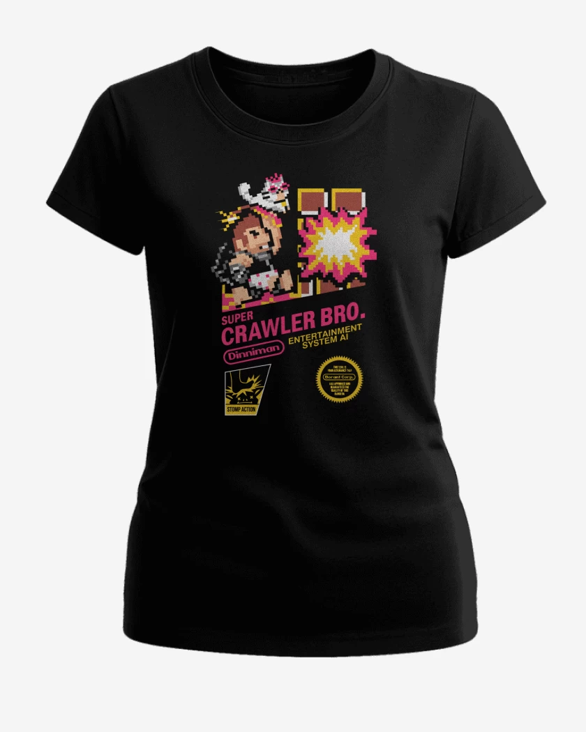 Polera de Mujer Negro de Super Crawler Bro