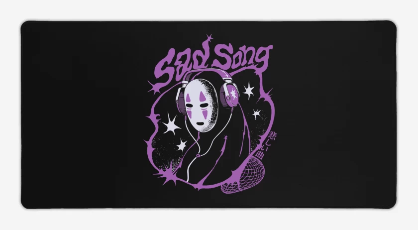Mouse pad Gamer Negro de Sad Song