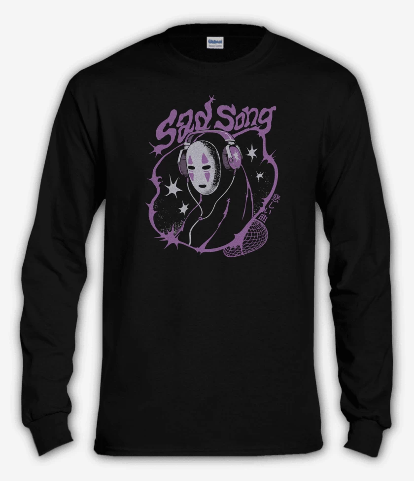 Polera manga larga Negro de Sad Song