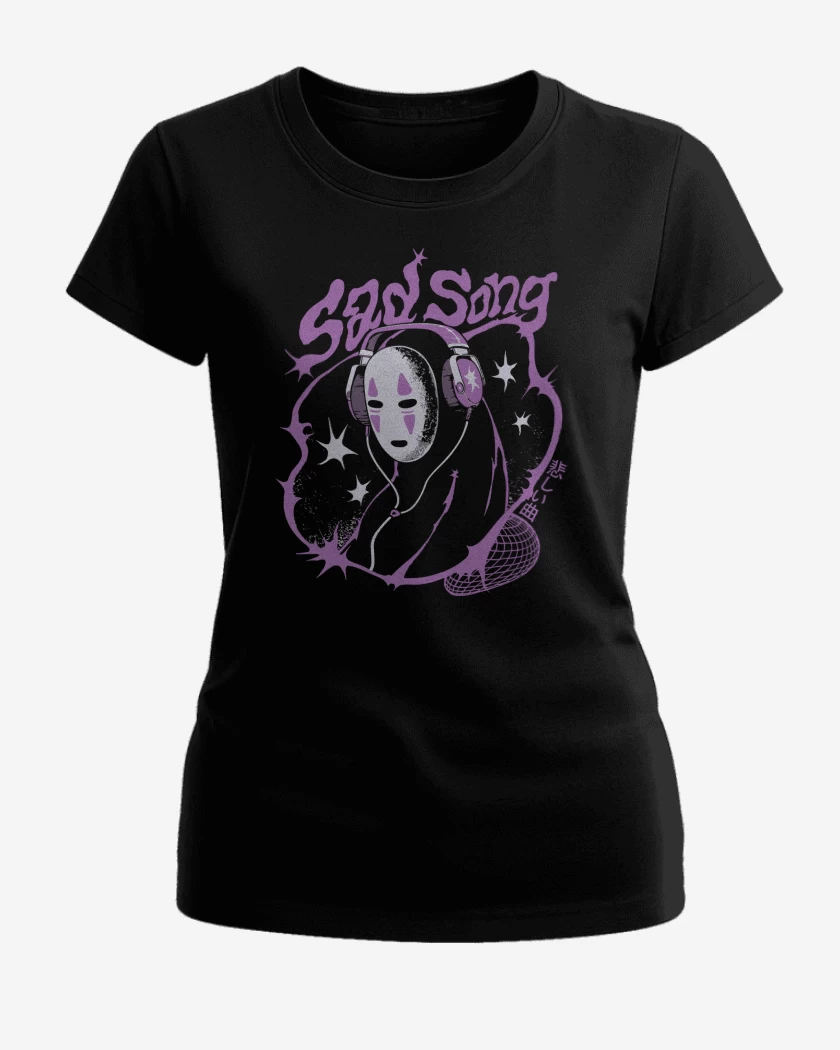 Polera de Mujer Negro de Sad Song