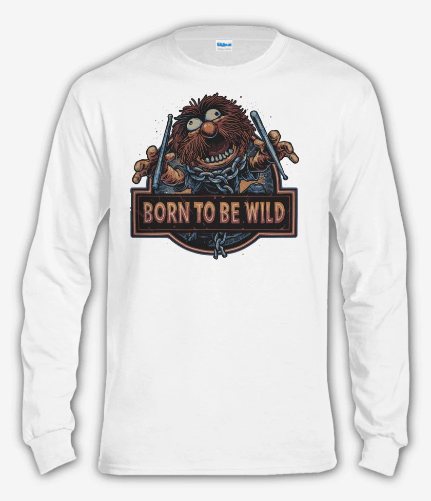 Polera manga larga Blanco de Born to be Wild