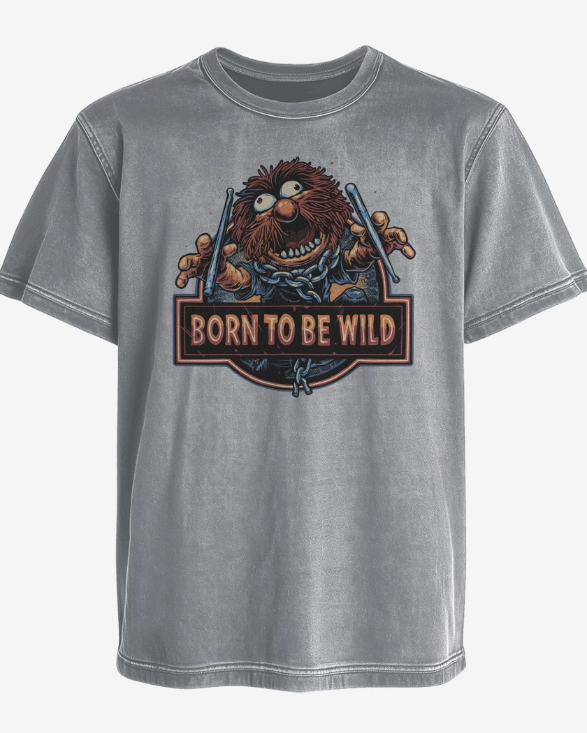 Polera desgastada Gris Melange de Born to be Wild
