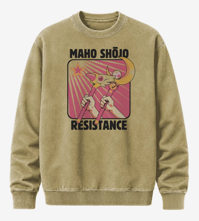 Poleron Polo Acid Wash Beige de Maho Shojo Card Captor