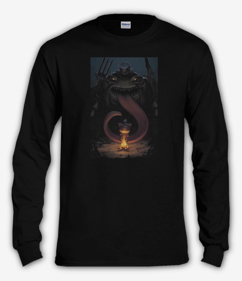 Polera manga larga Negro de Tahm Kench