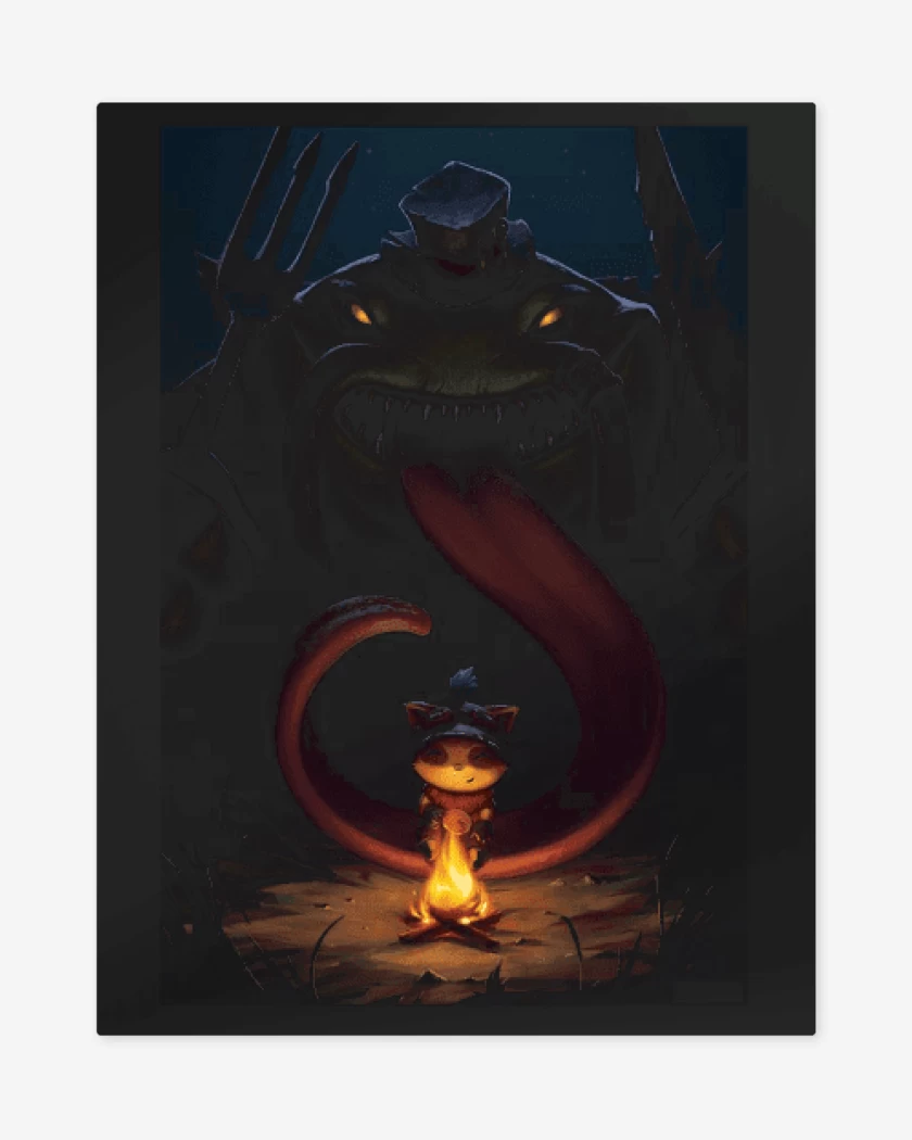 Print metalico Negro de Tahm Kench