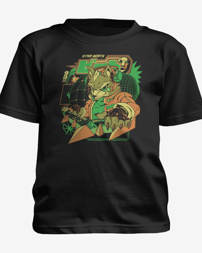 Polera de niño Negro de Star Fox Beats