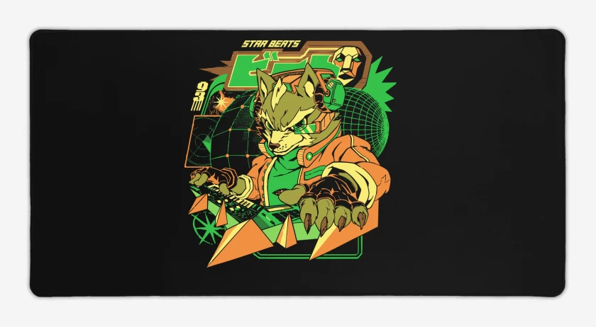 Mouse pad Gamer Negro de Star Fox Beats