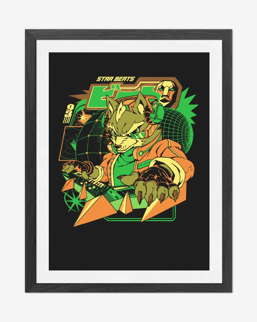 Cuadro decorativo Negro de Star Fox Beats