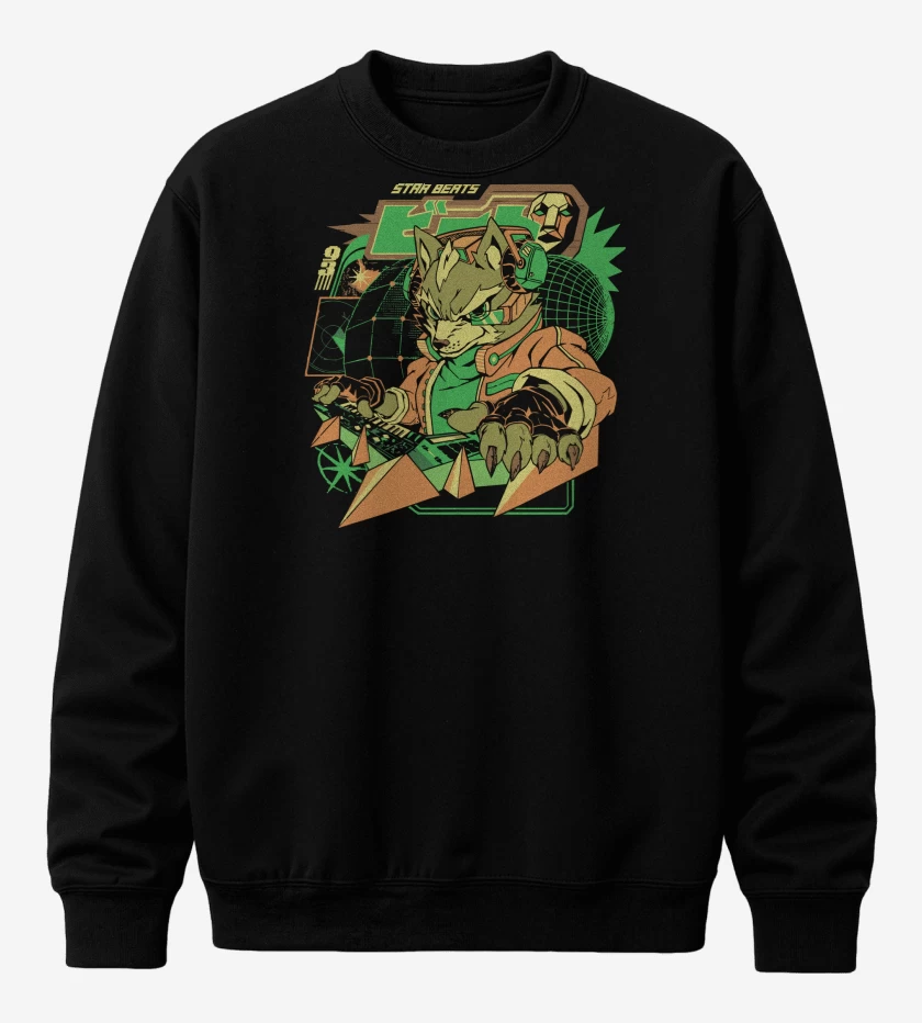 Poleron polo Negro de Star Fox Beats