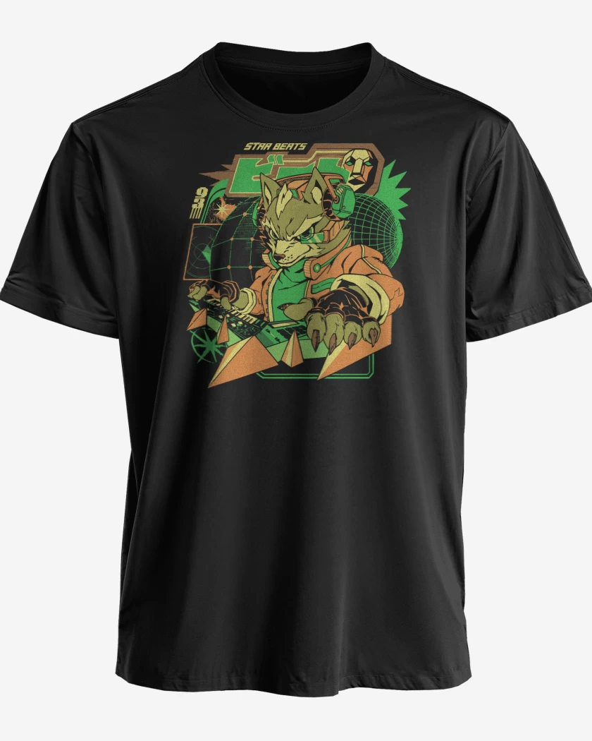 Polera premium Negro de Star Fox Beats