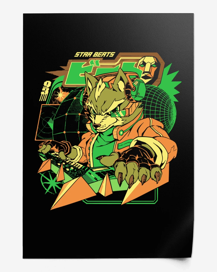 Print Negro de Star Fox Beats