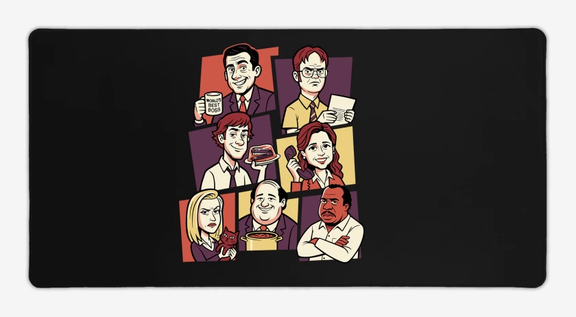 Mouse pad Gamer Negro de Oficinistas 