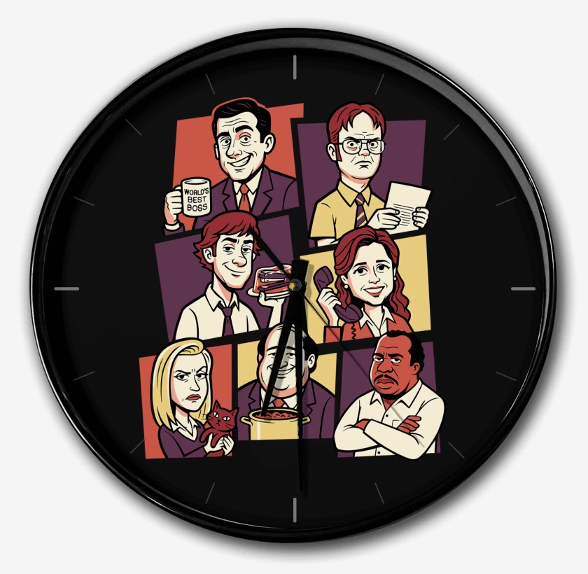 Reloj Negro de Oficinistas 