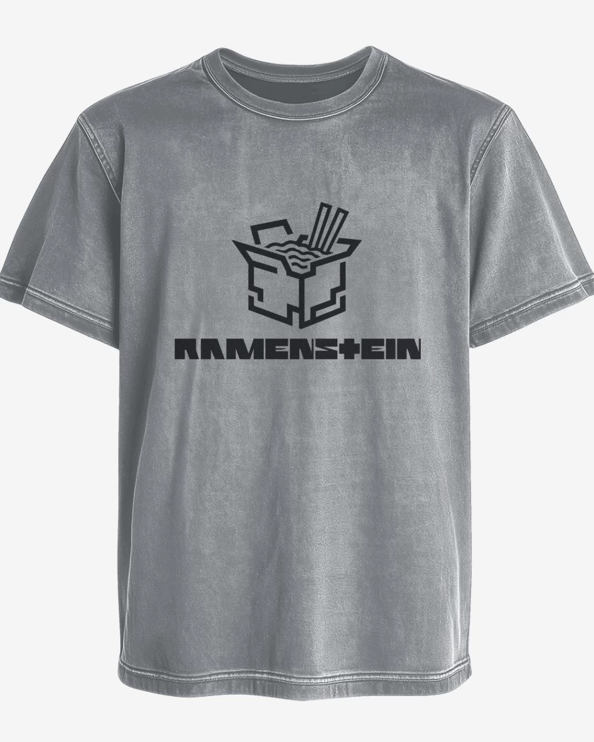 Polera desgastada Gris Melange de Ramenstein