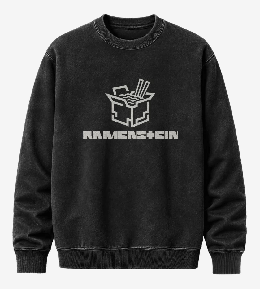 Poleron Polo Acid Wash Negro de Ramenstein Ramen