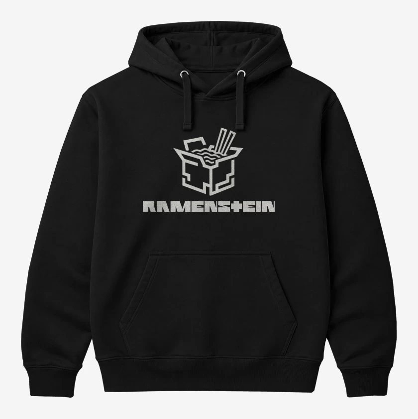 Polerón Canguro Negro de Ramenstein Ramen