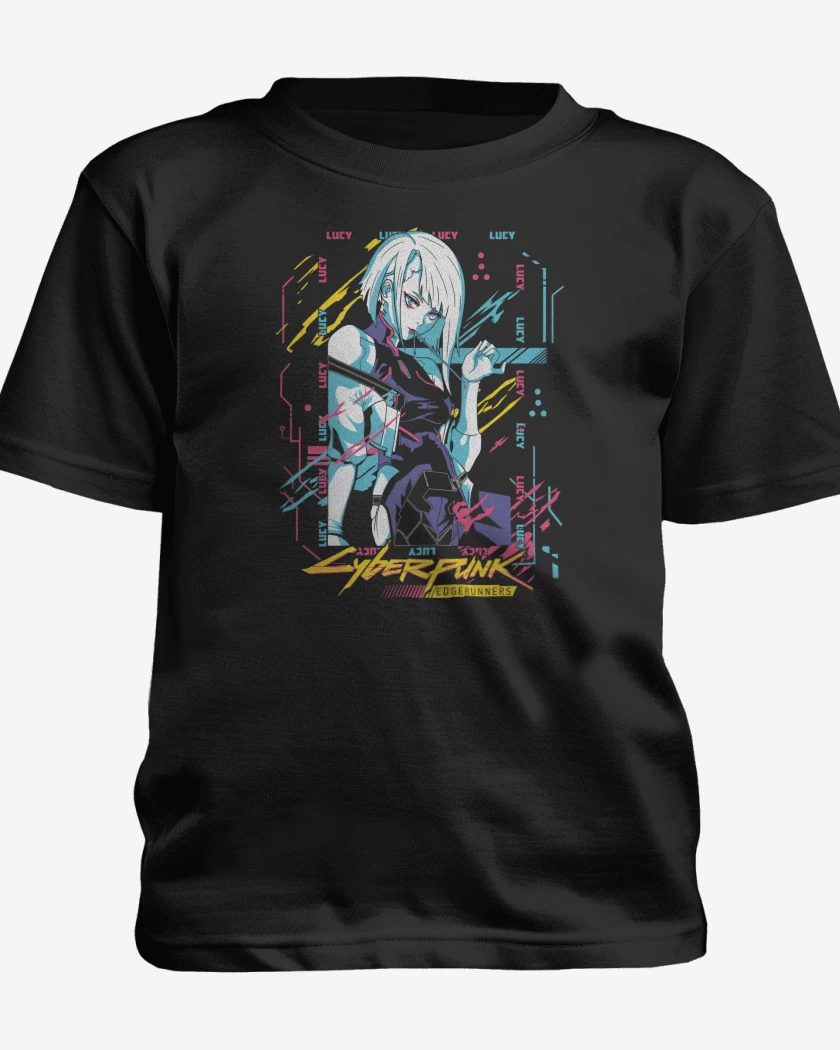 Polera de niño Negro de Edgerunner Lucy