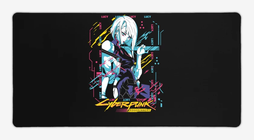Mouse pad Gamer Negro de Edgerunner Lucy