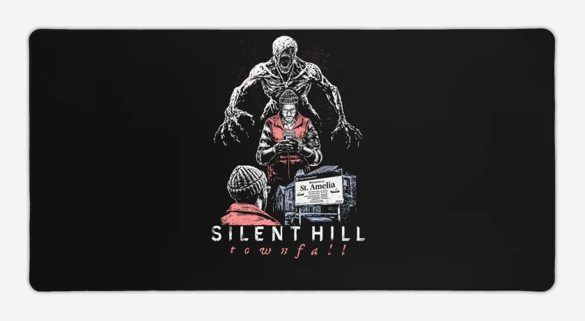 Mouse pad Gamer Negro de SILENT HILL Townfall