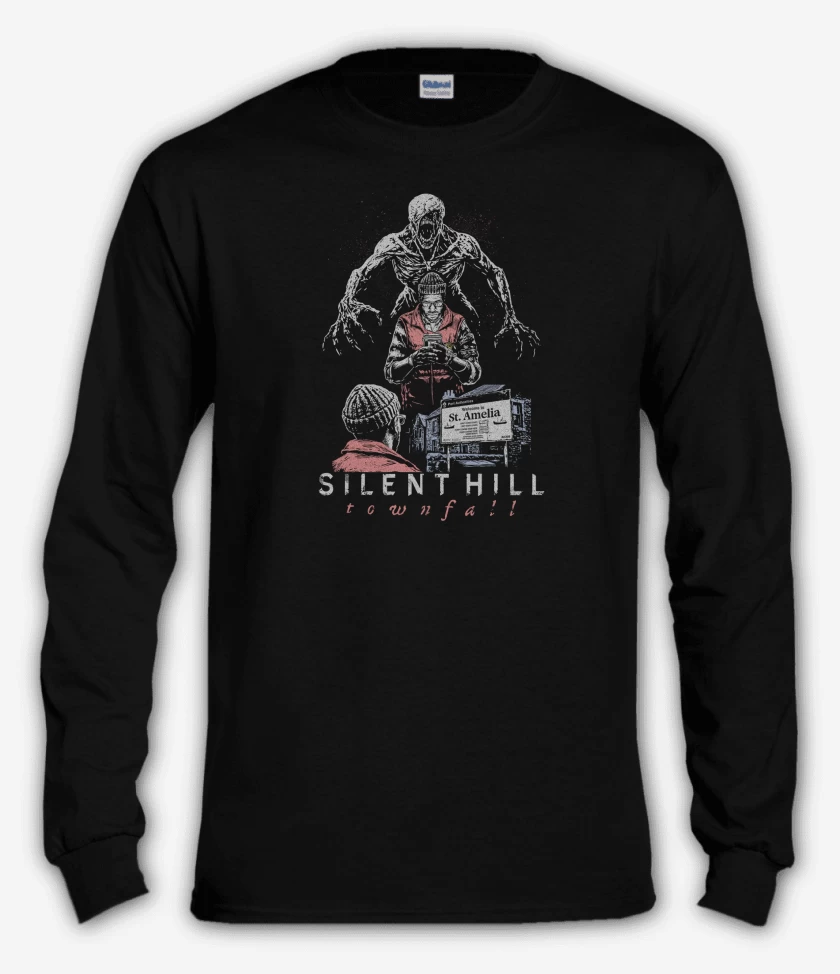 Polera manga larga Negro de SILENT HILL Townfall