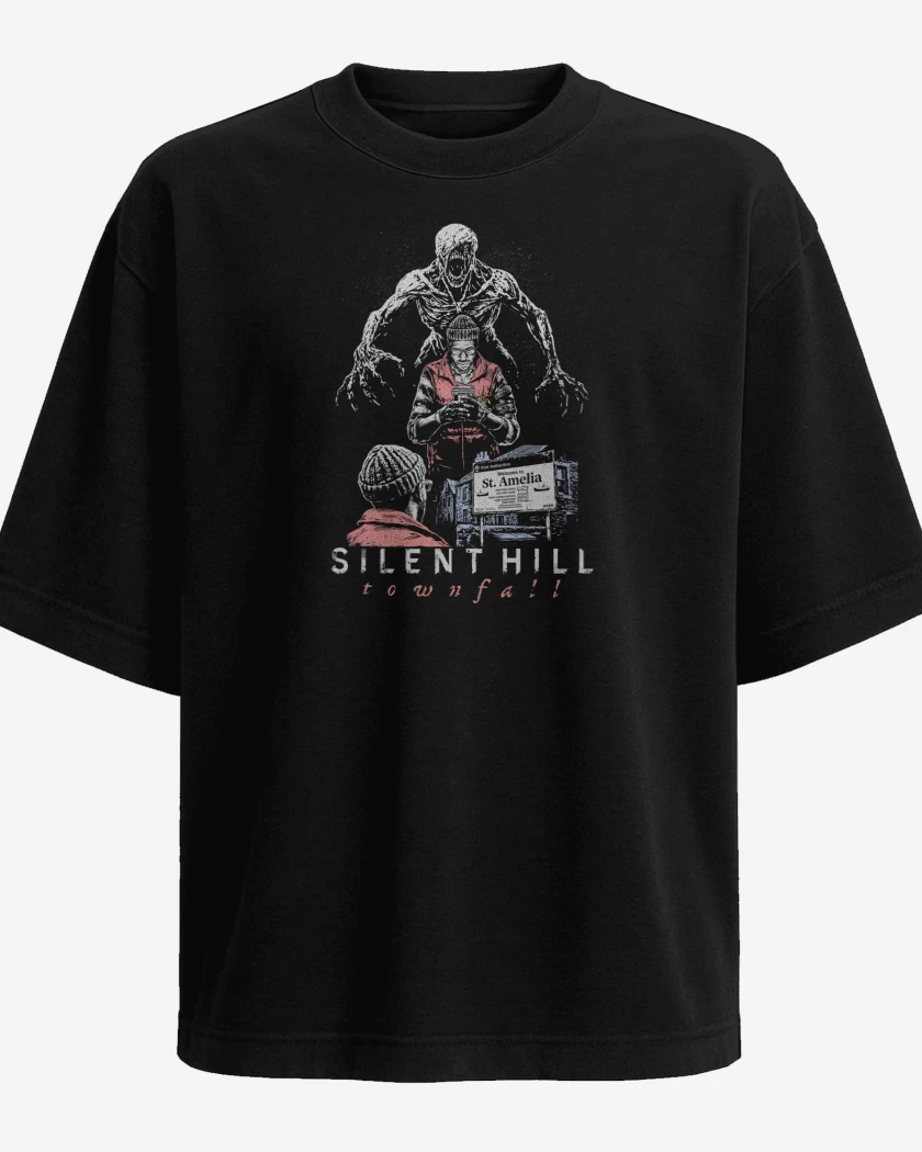 Polera Oversize Negro de SILENT HILL Townfall