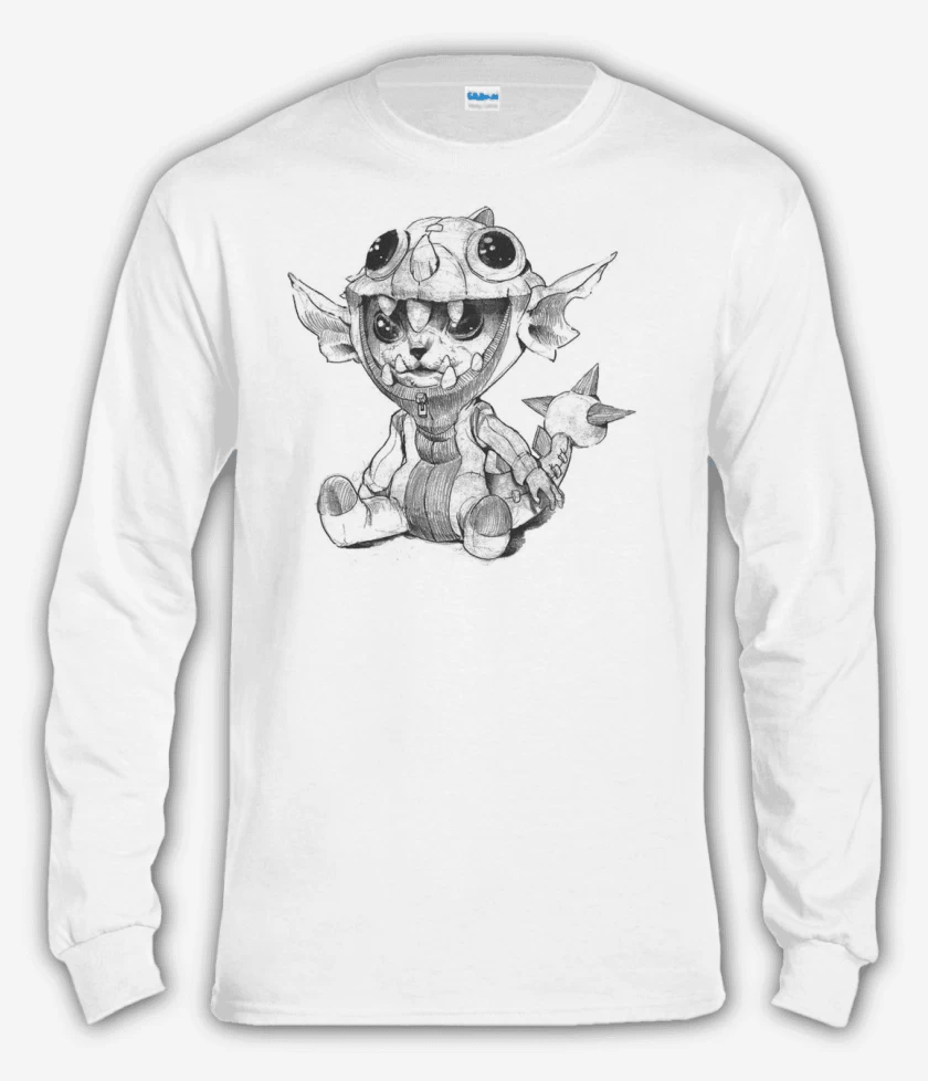 Polera manga larga Blanco de Monito